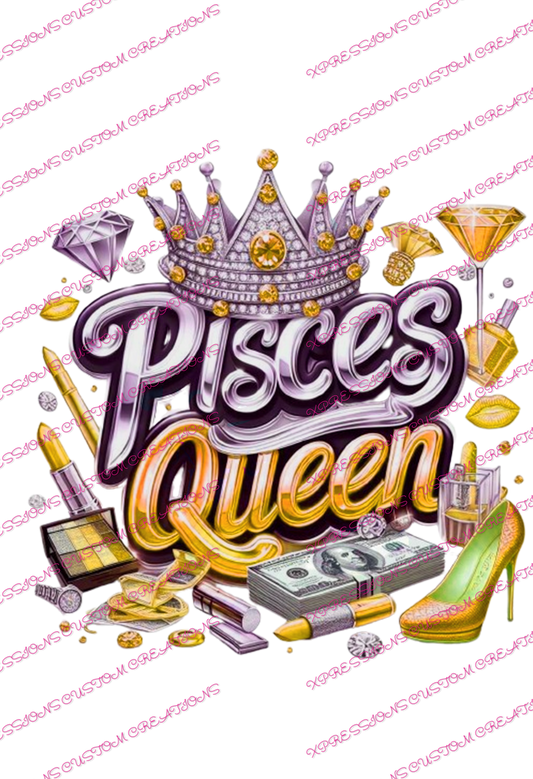Pisces Queen ~ Sublimation PRINT ONLY - We Print you Press!
