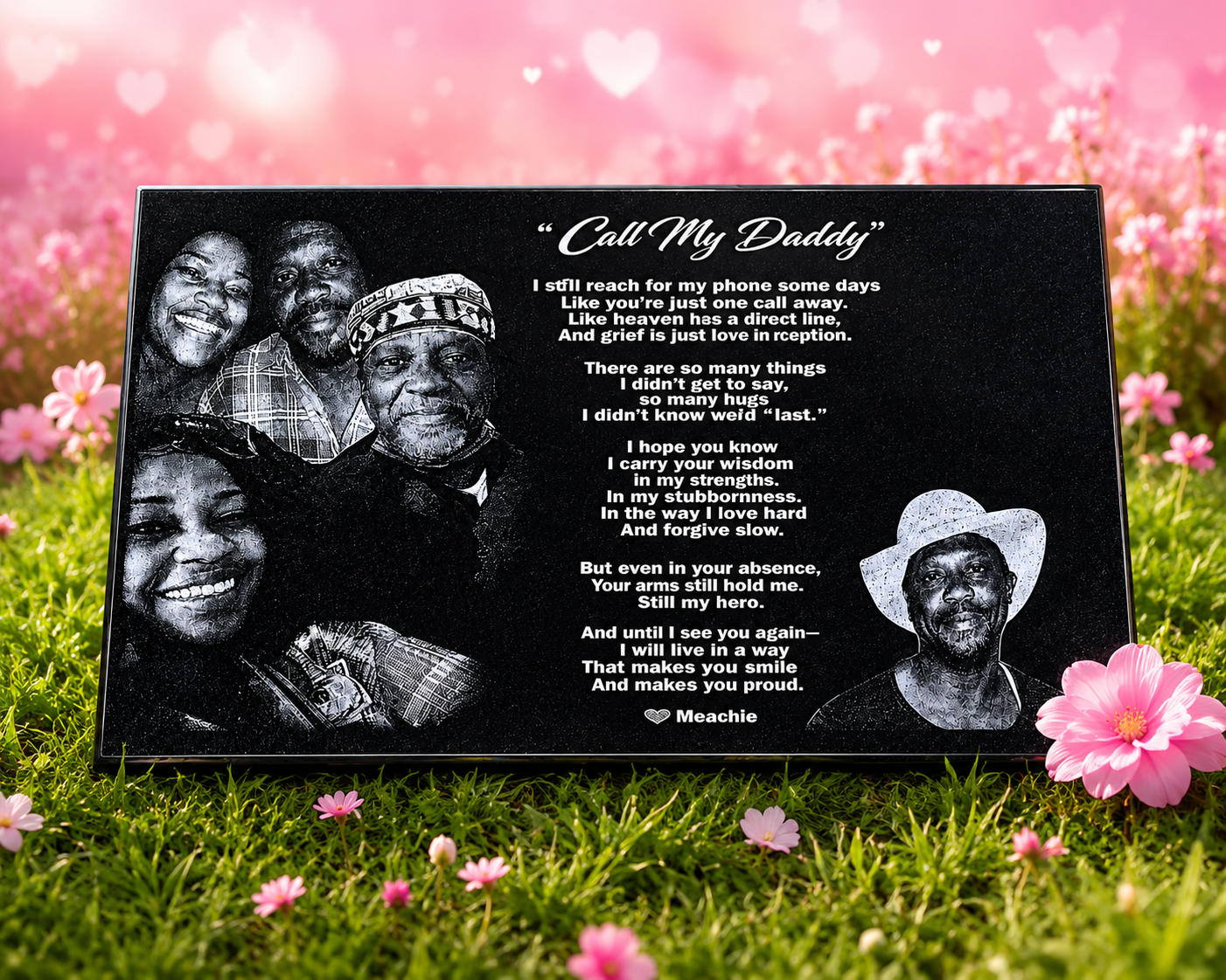 Custom Engraved Garden Stones/Memorial Headstones ~ Bouijee Family Exclusive