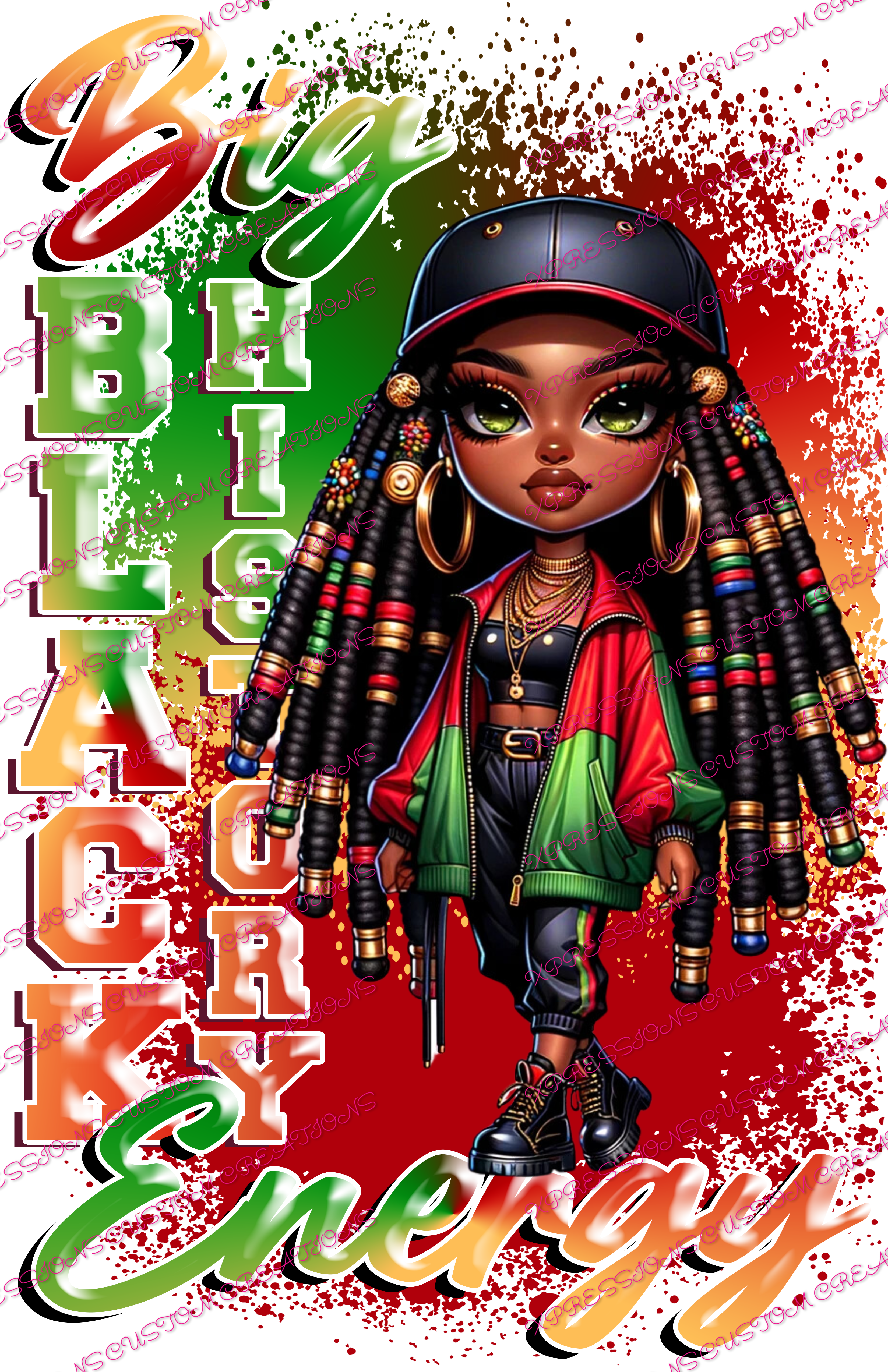 Big Black History Energy ~ DTF PRINT ONLY - We Print you Press
