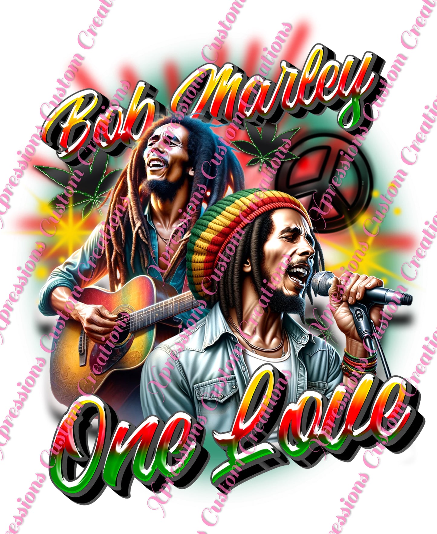 Bob Marley ~ Sublimation PRINT ONLY - We Print you Press!