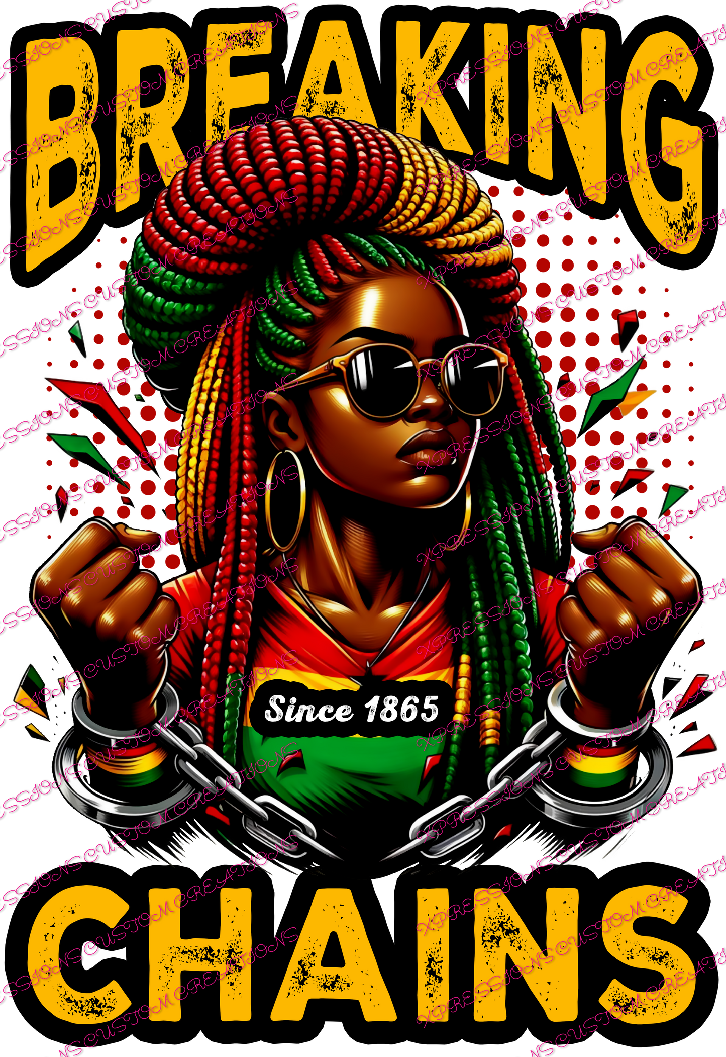 Juneteenth - Breaking Chains (Girl) - T-Shirt