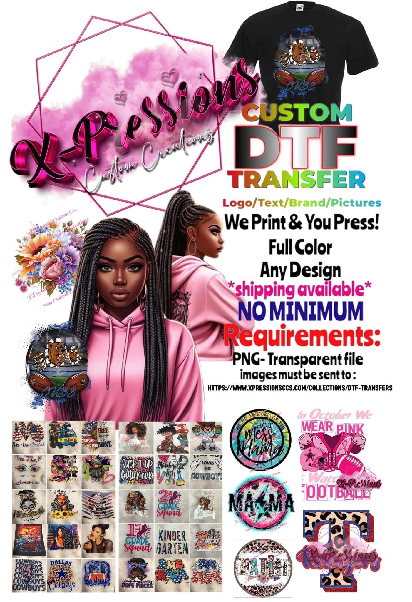 Full Color Heat Transfer, Custom Dtf Transfers, Dtf prints, Dtf Transfers, Custom Dtf Print, Gang Sheet, Custom Heat Transfer