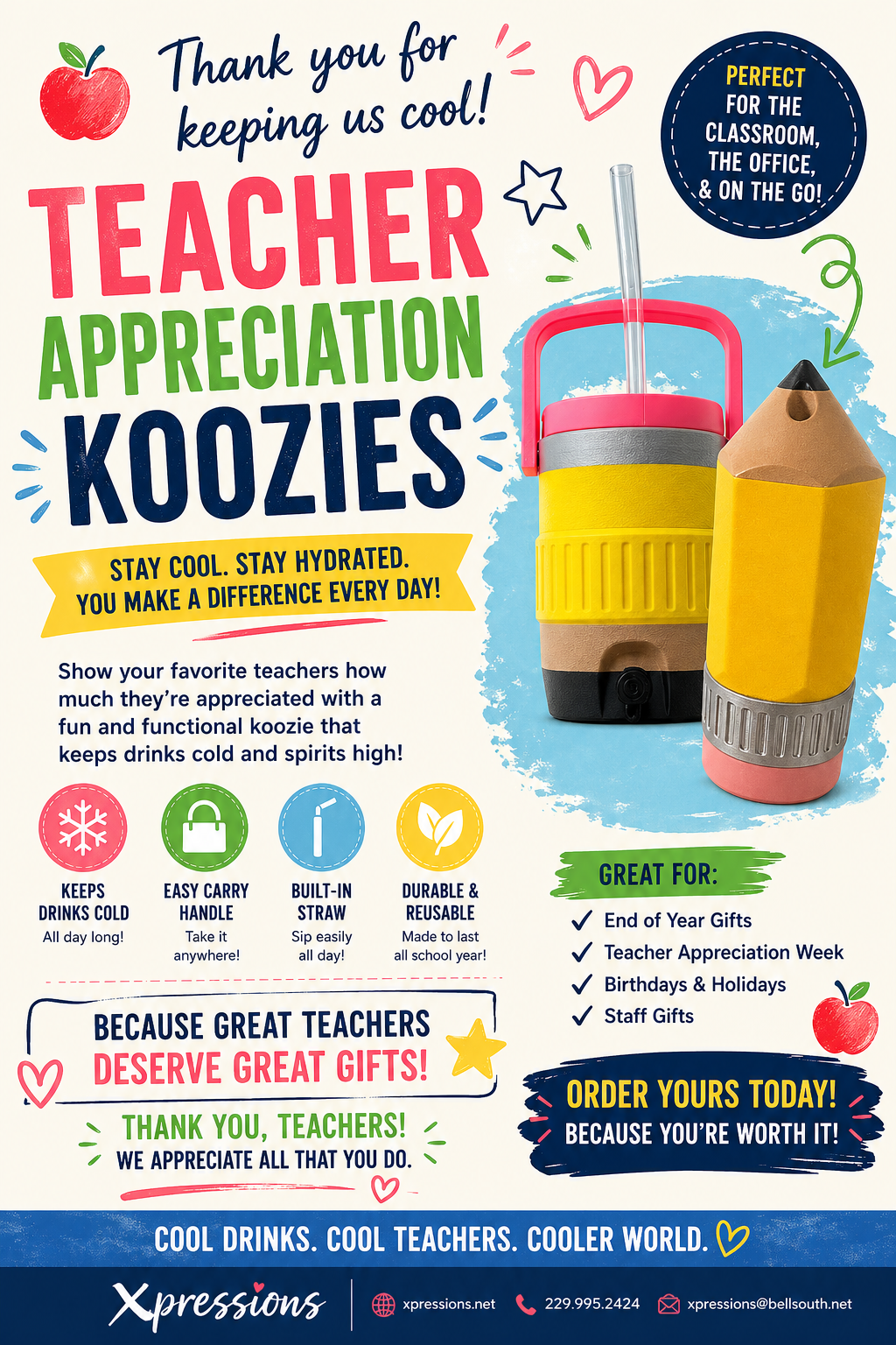 Teacher Appreciation Koozie – Stay Cool & Stylish
