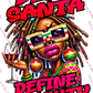 Quirky African Woman Asking Santa to Define "Naughty" - Digitial File Bundle