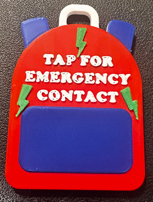 Happy Accidents - Scannable Emergency Contact Backpack NFC Tags