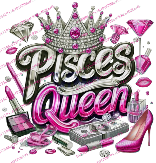 Pisces Queen ~ Sublimation PRINT ONLY - We Print you Press!