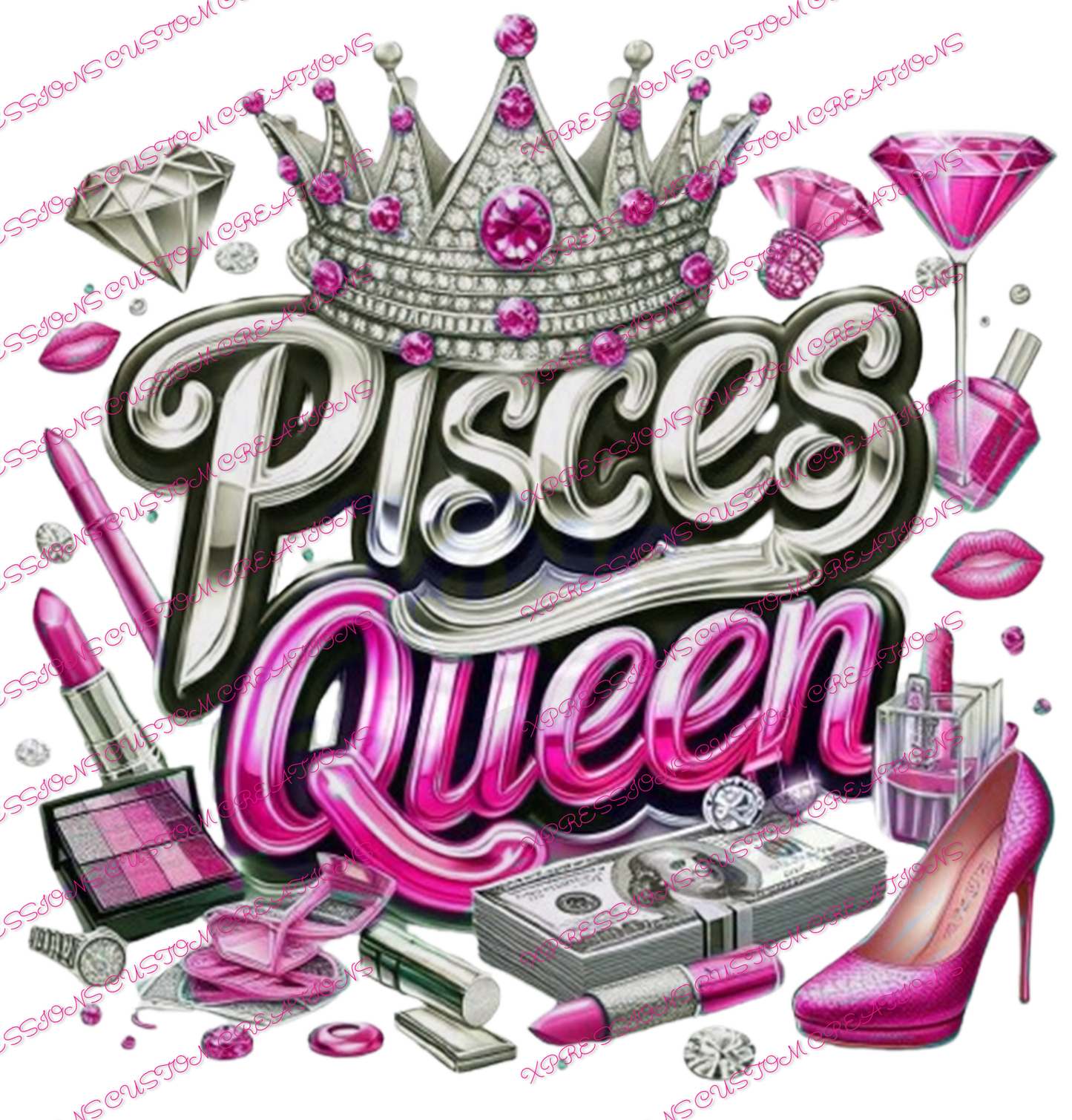 Pisces  Queen - DTFs ~ We Print you Press