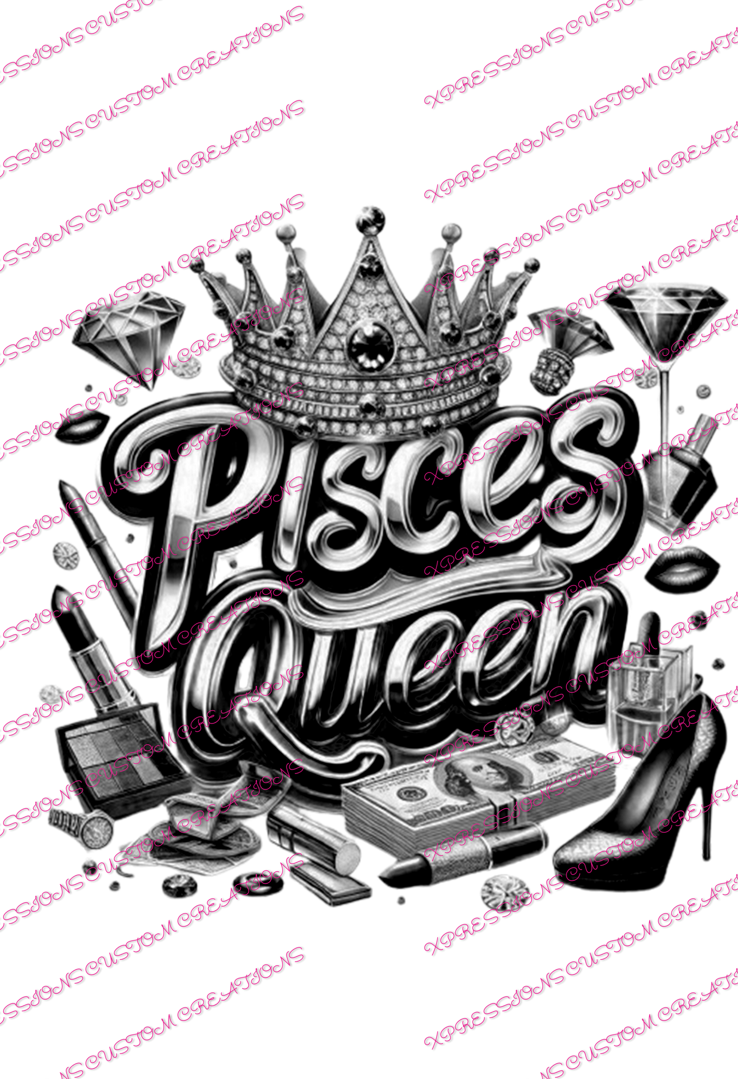 Pisces Queen ~ Sublimation PRINT ONLY - We Print you Press!