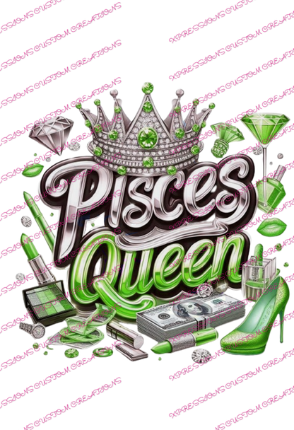 Pisces  Queen - DTFs ~ We Print you Press