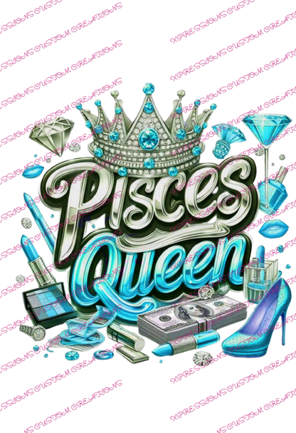 Pisces  Queen - DTFs ~ We Print you Press