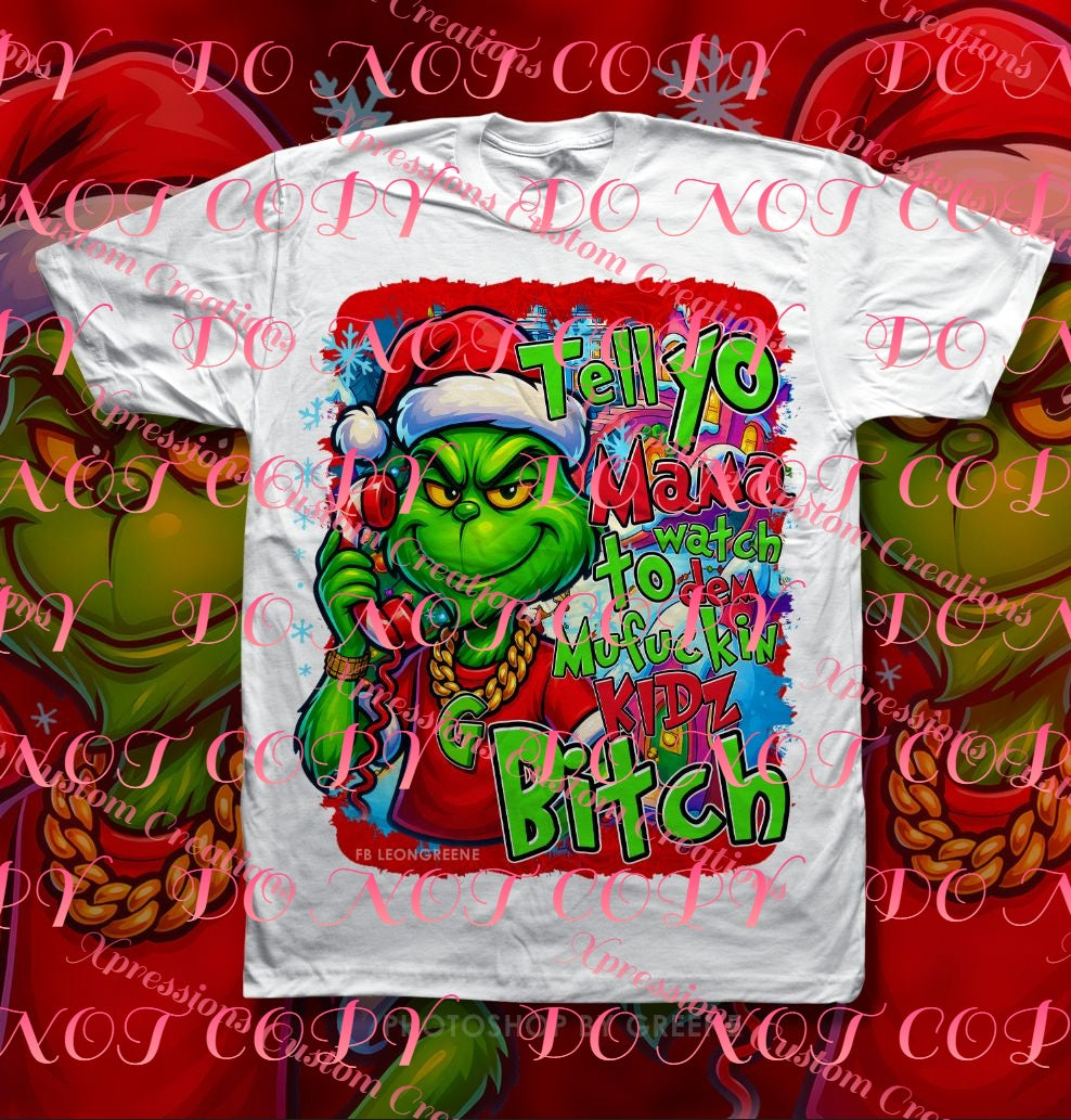 Grinch Christmas DTF Prints