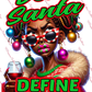 Quirky African Woman Asking Santa to Define "Naughty" - Digitial File Bundle