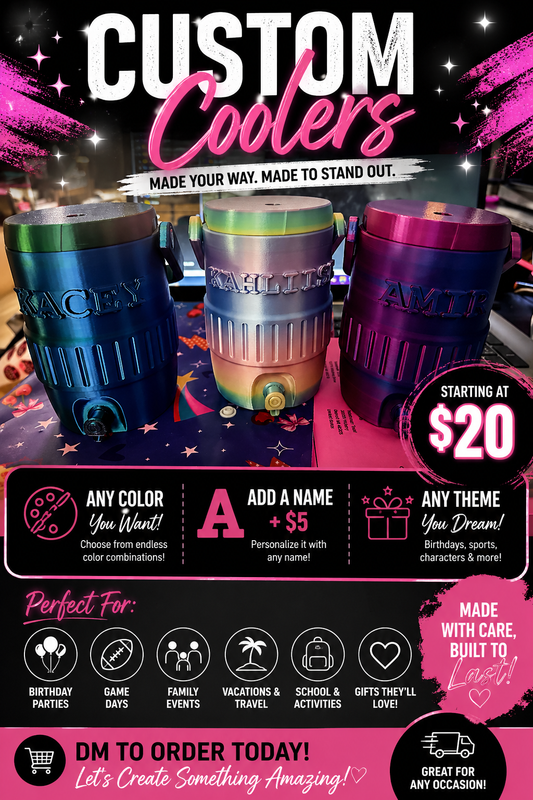 Custom Mini Cooler | Personalized Color, Name & Theme
