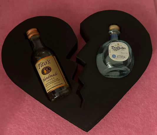Broken Heart Mini Liquor Bottle Holder ~  Bouijee Family Exclusive