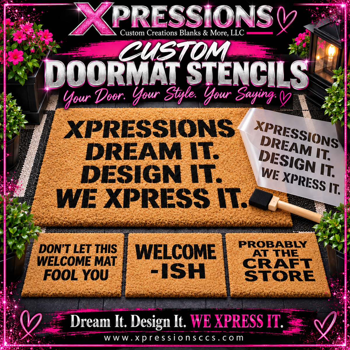 Custom Reusable Doormat Stencil Set — DIY Your Vibe