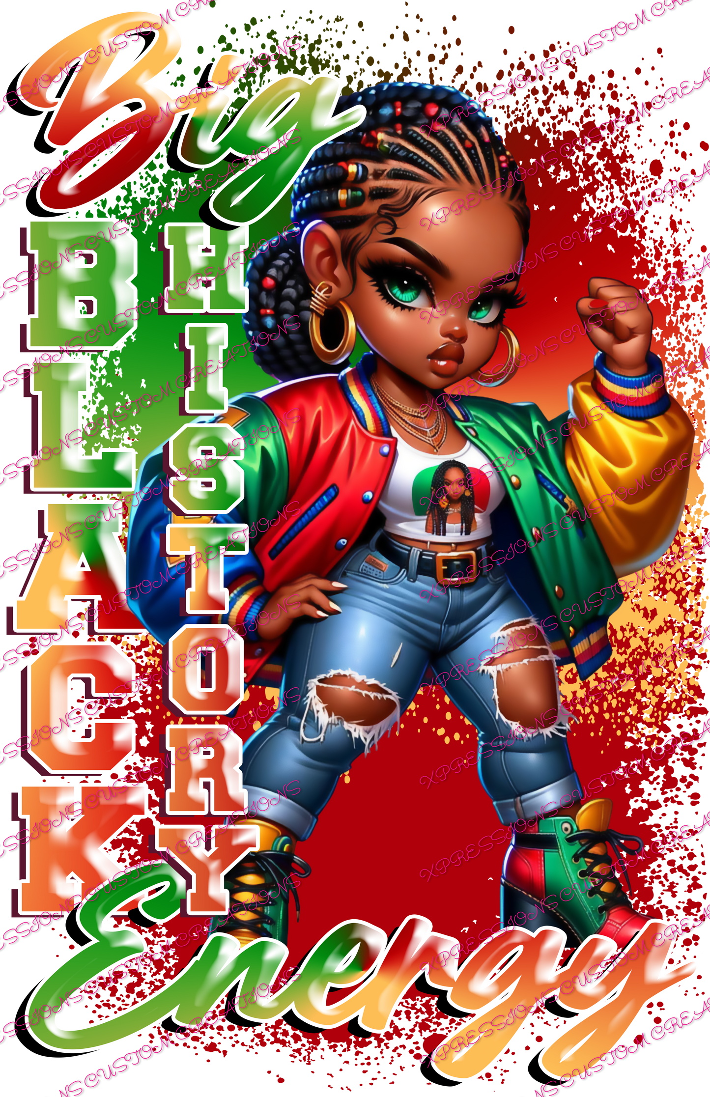 Big Black History Energy ~ DTF PRINT ONLY - We Print you Press