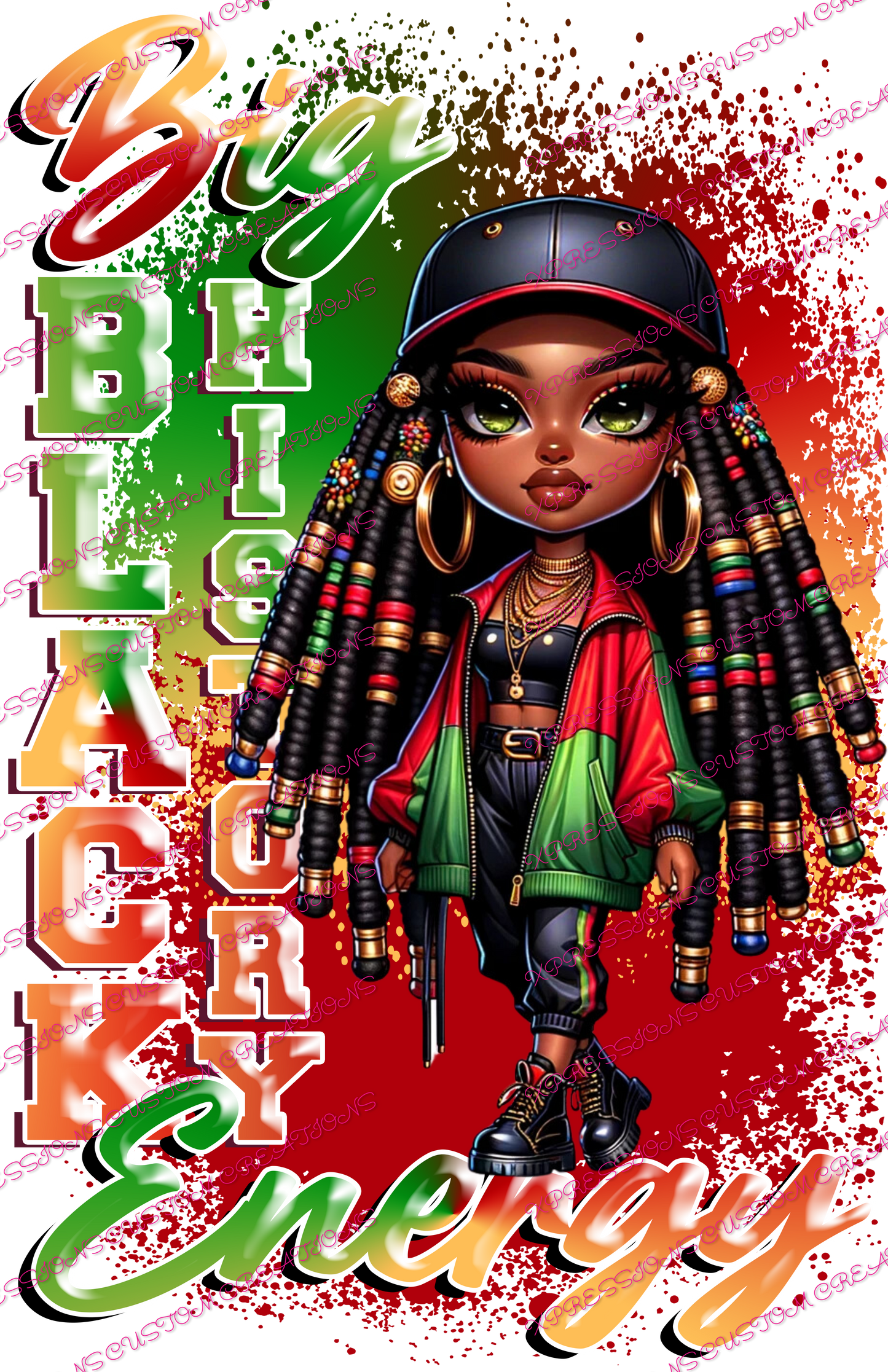 Big Black History Energy ~ DTF PRINT ONLY - We Print you Press
