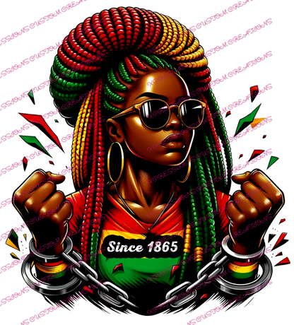 Juneteenth - Breaking Chains (Girl) - T-Shirt