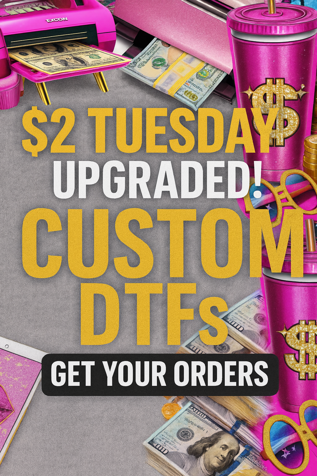 $2 Tuesday Custom DTF Transfers – Bouijee Family Exclusive
