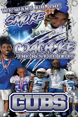 🏈 24" x 36" Custom Sports Banners — Perfect for Your Customers!