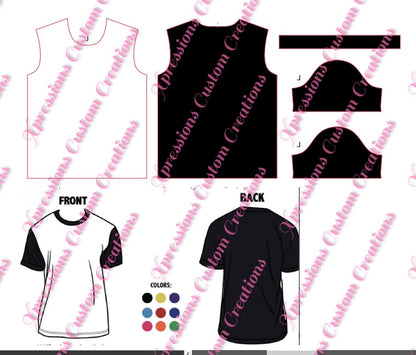 100% Polyester Full Color Back and Sleeve Shirts for Sublimation
