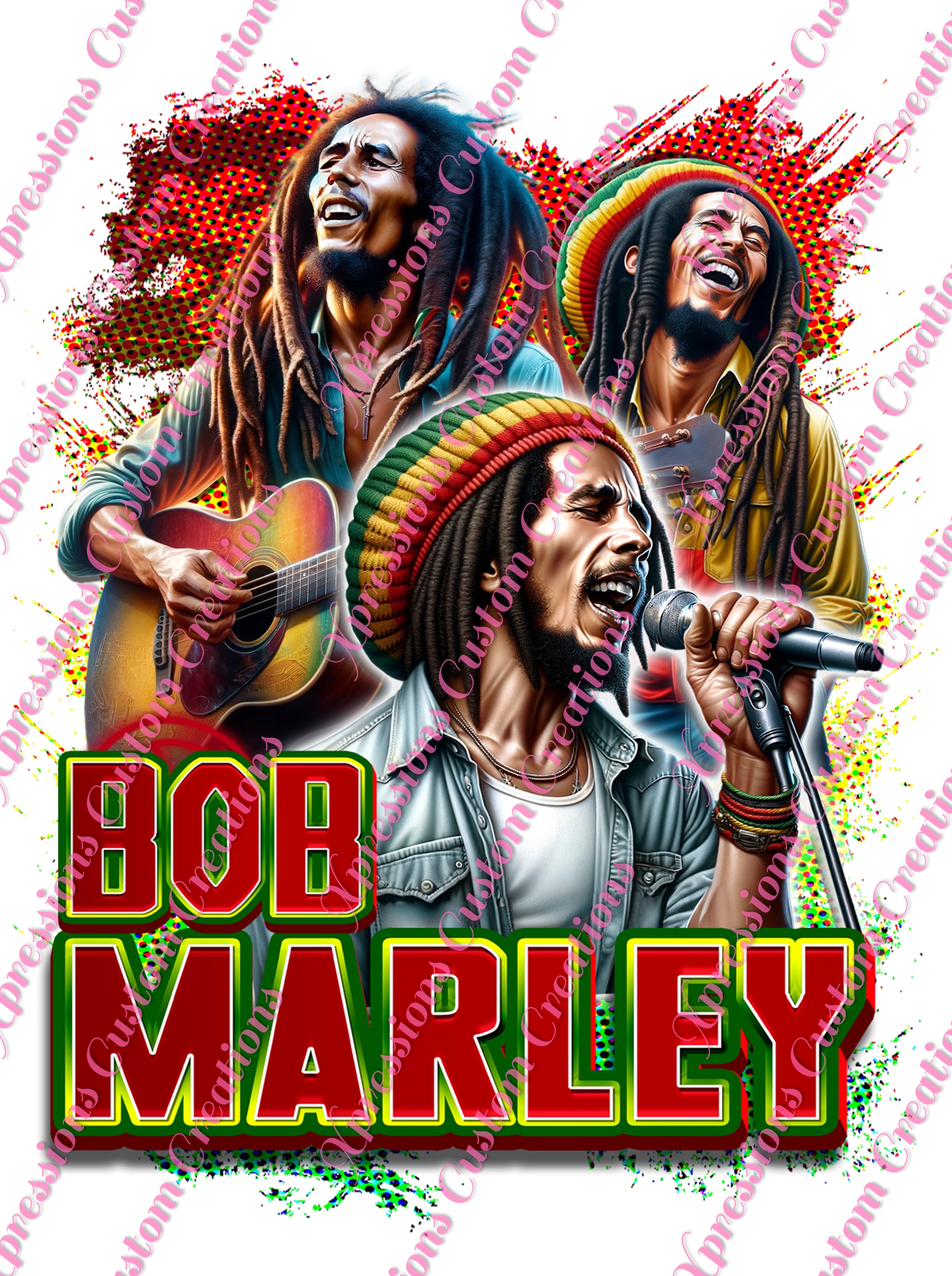 Bob Marley ~ Sublimation PRINT ONLY -  We Print you Press!