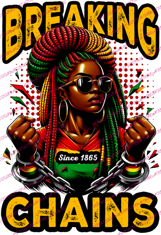 Juneteenth - Breaking Chains (Girl) - T-Shirt