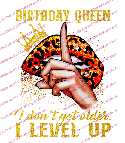 Birthday Queen...Level Up  - DTFs ~ We Print you Press
