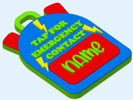 Scannable Emergency Contact Backpack NFC Tags