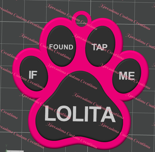 Smart Paw Print Tags – Tap for Instant Owner Info