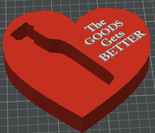 Titos Heart Bottle Holder – 3D STL File (Digital Download)