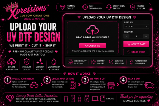 Upload Your UV DTF Gang Sheet ~ Bouijee Family Exclusive
