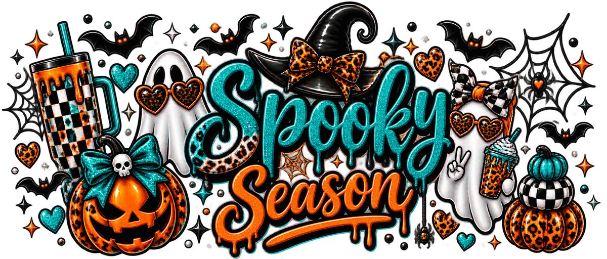 Spooky Season cup wrap artwork