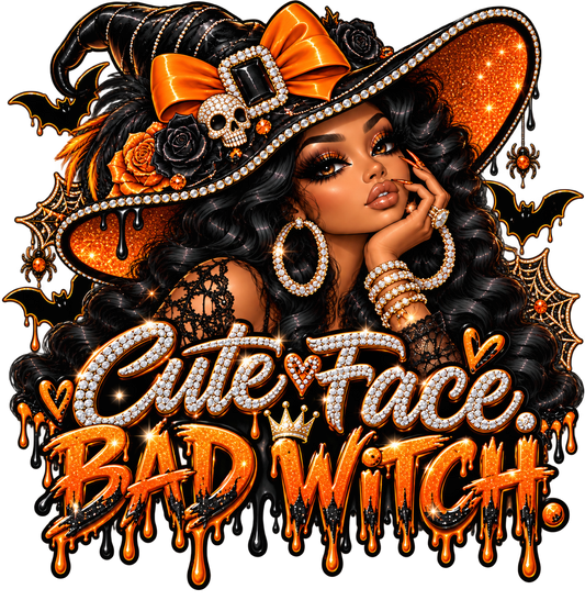 Cute Face, Bad Witch — DTF Transfer