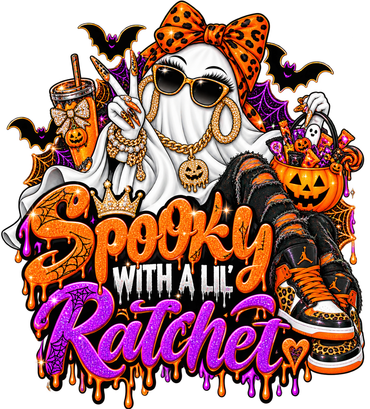 Spooky with a Lil’ Ratchet — DTF Transfer