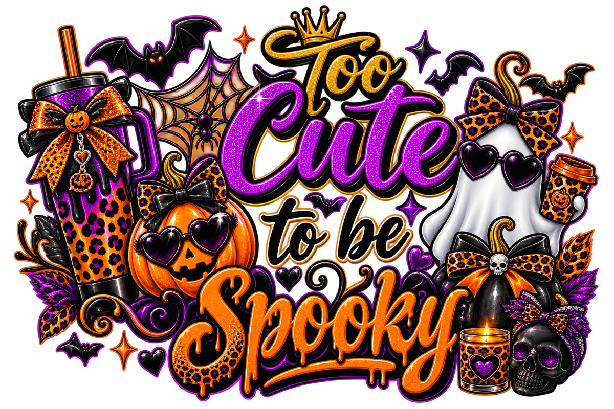 Too Cute to Be Spooky — DTF Transfer — Style 1