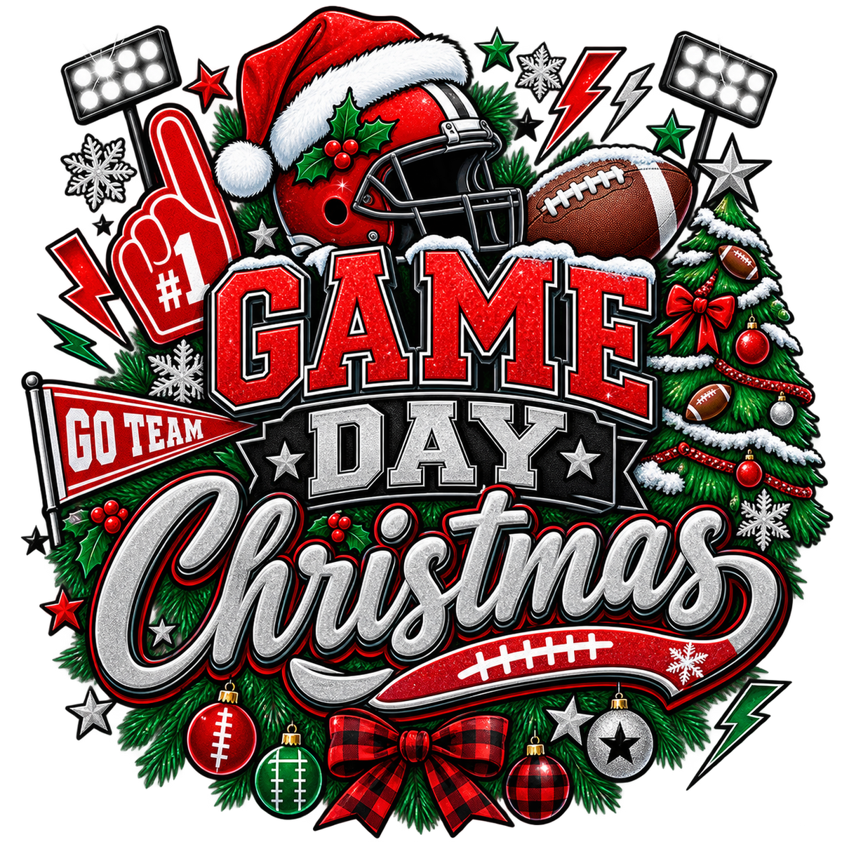 Game Day Christmas — DTF Transfer