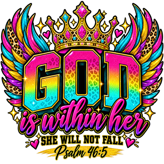 God Is Within Her — DTF Transfer