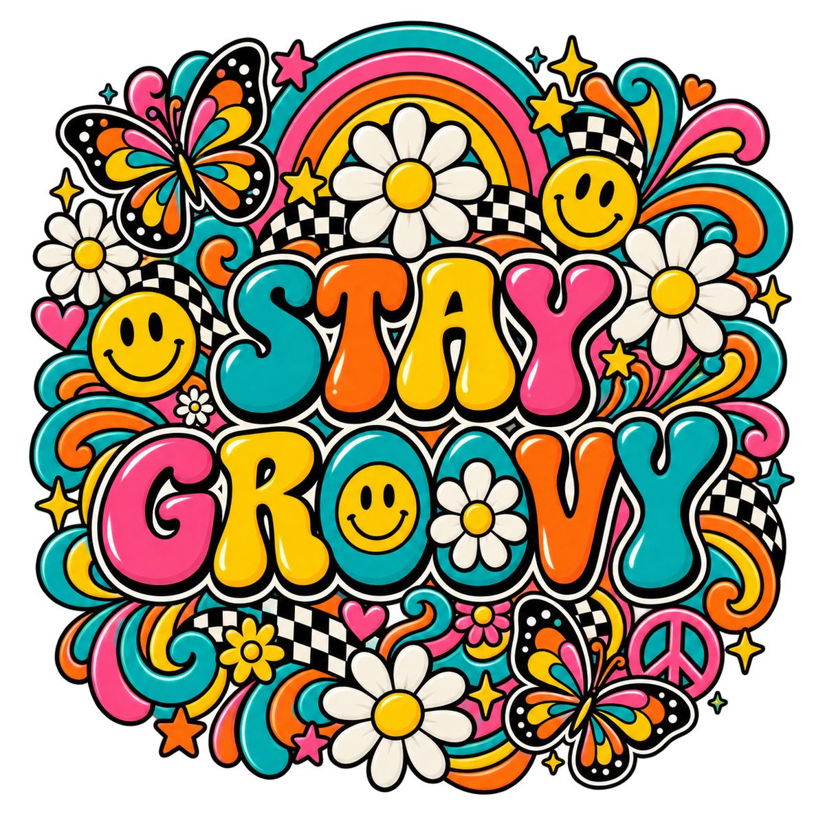 Stay Groovy — DTF Transfer
