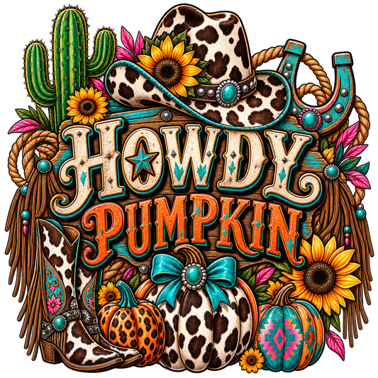 Howdy Pumpkin — DTF Transfer — Style 1