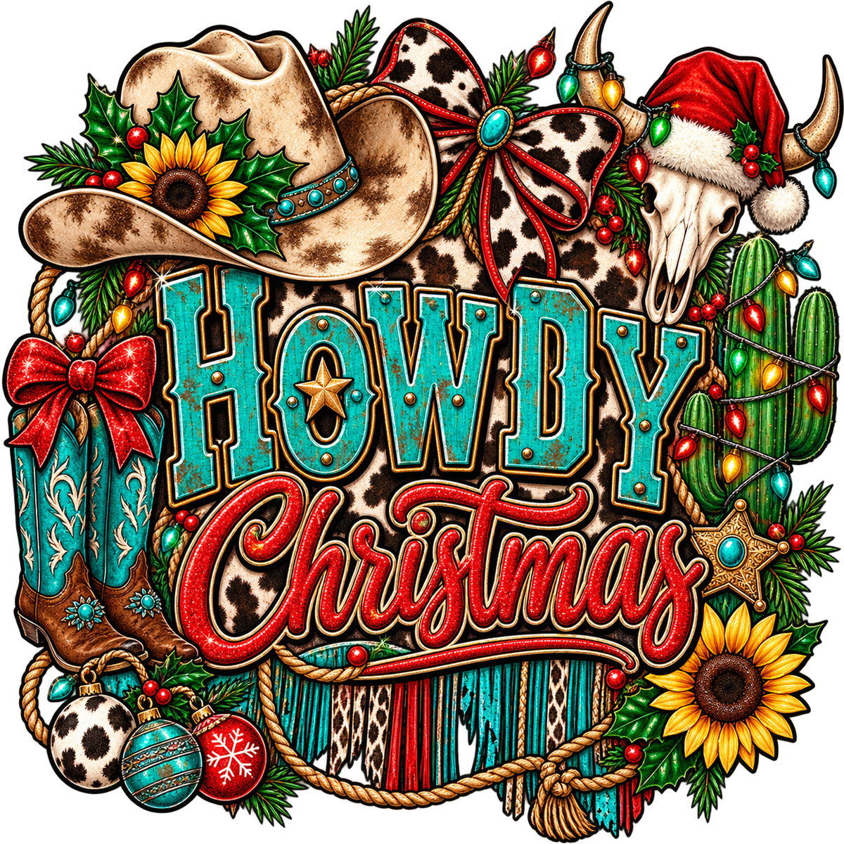 Howdy Christmas — DTF Transfer