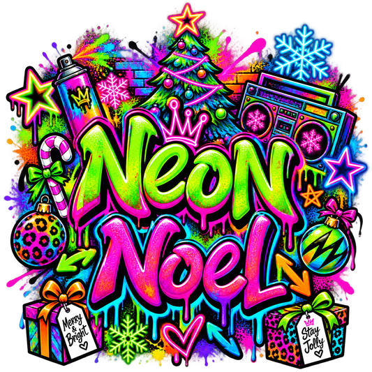 Neon Noel — DTF Transfer