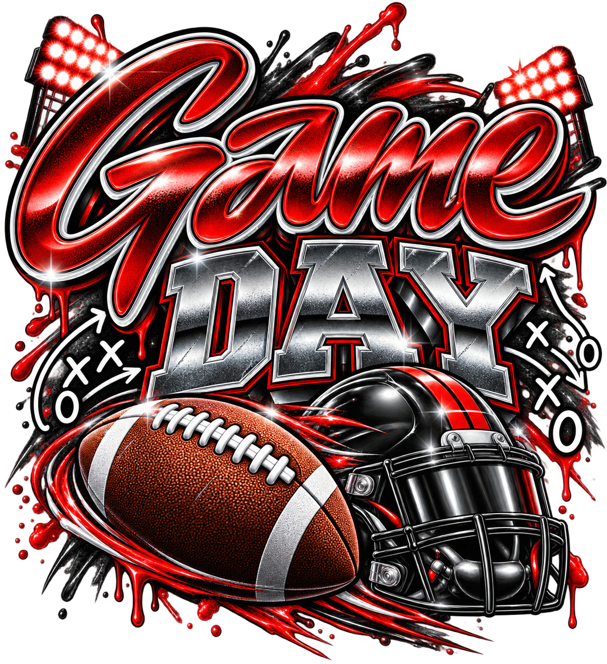Game Day — Football Chrome — DTF Transfer — Style 3