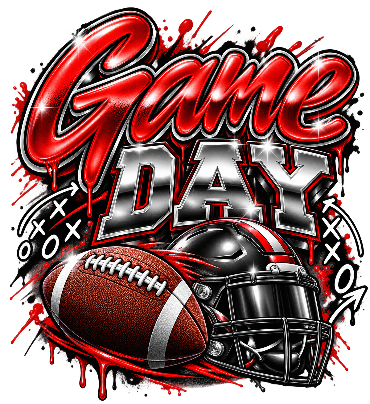 Game Day — Football Chrome — DTF Transfer — Style 5