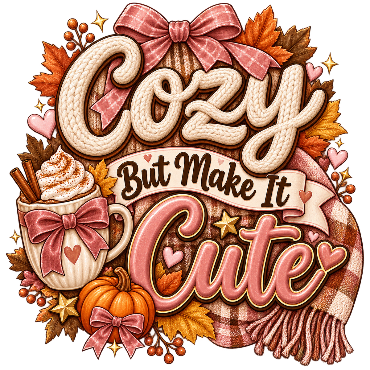 Cozy but Make It Cute — DTF Transfer