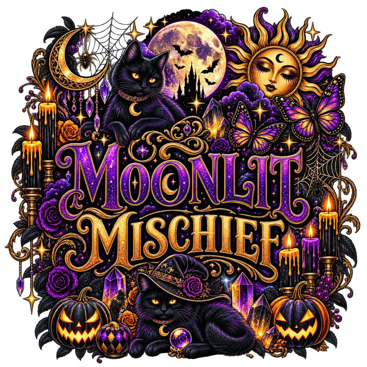 Moonlit Mischief — DTF Transfer — Style 1