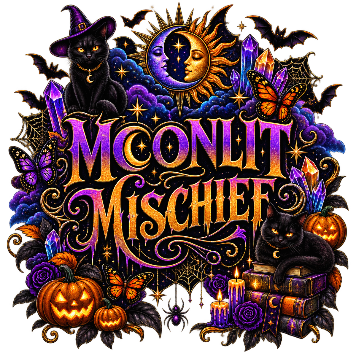 Moonlit Mischief — DTF Transfer — Style 2