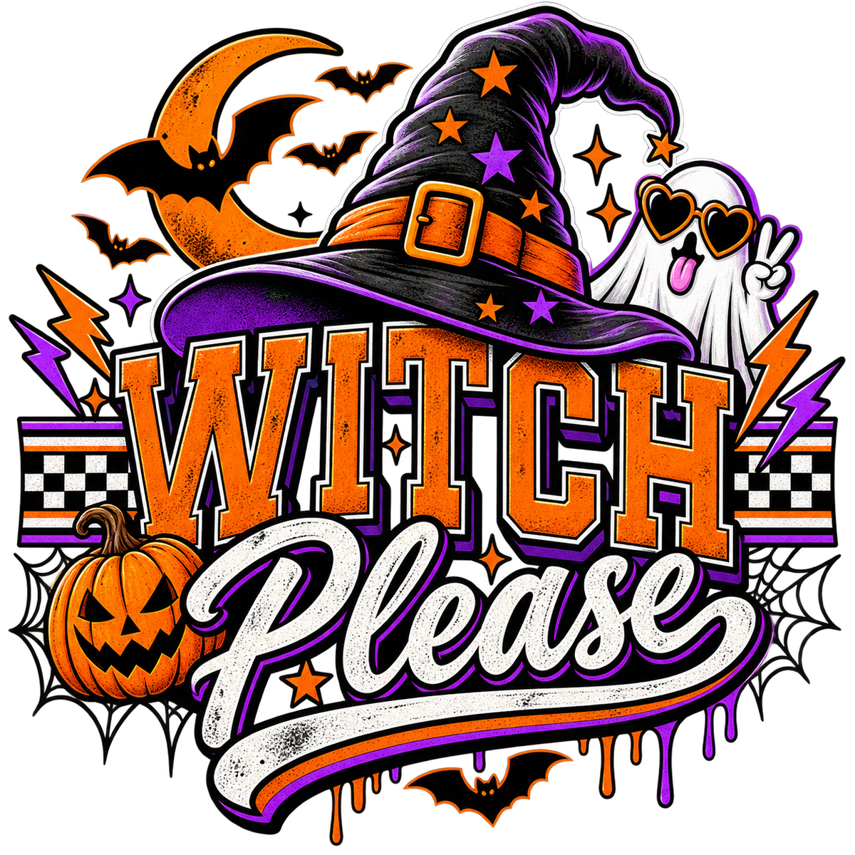 Witch Please — Retro — DTF Transfer