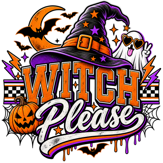 Witch Please — Retro — DTF Transfer