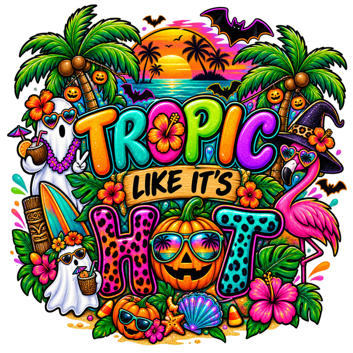 Tropic Like It’s Hot — Halloween — DTF Transfer — Style 2